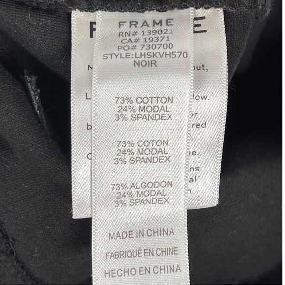 Frame Le High Skinny Noir Black Velvet Ankle Pants Women’s Size 31 - Picture 7 of 10